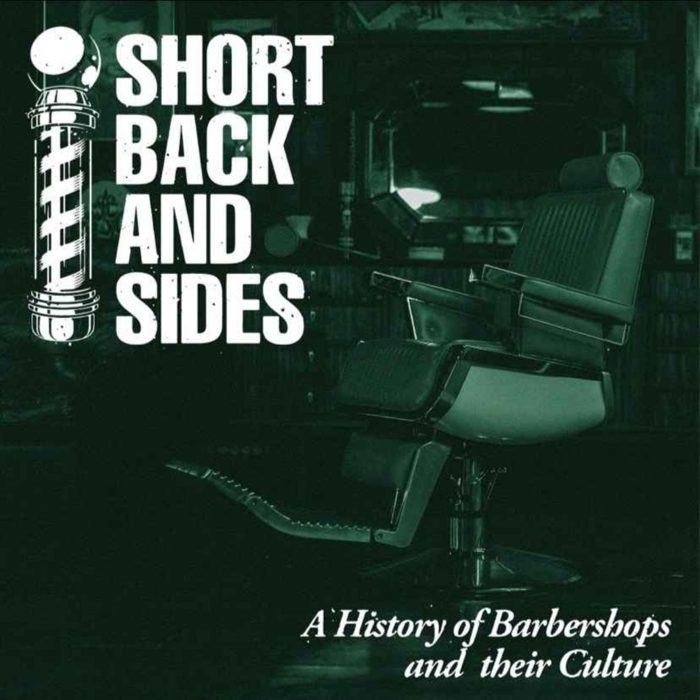 Short Back And Sides podcast cover: a barber pole beside an empty barber chair